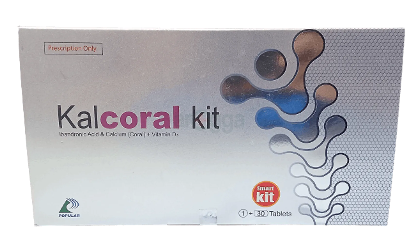 Tablet Kalcoral Kit 150mg+600mg+400iu  ( 1&30 pcs )