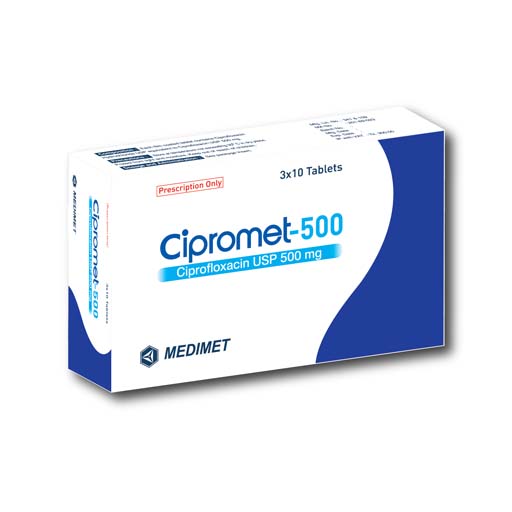 Tablet Cipromet 500 mg (30pcs ) (Medimate)