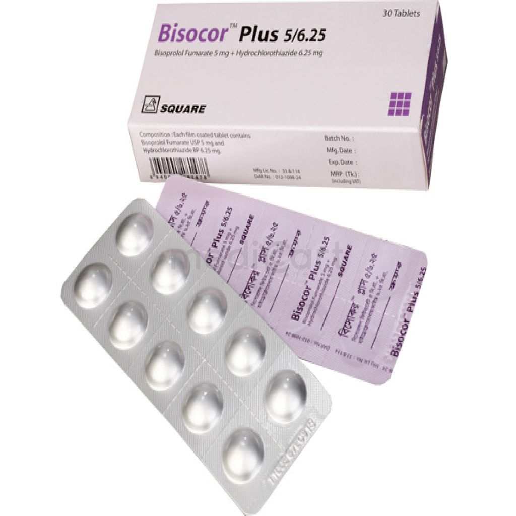 Tablet Bisopro plus 5mg + 6.25mg ( 30 pcs  )