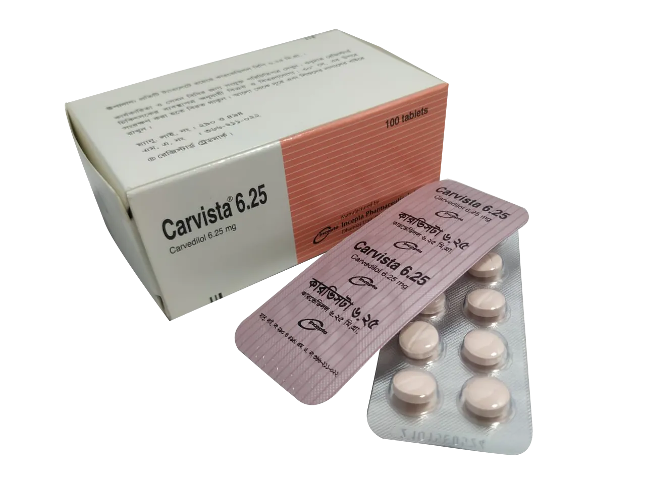 Tablet Carvista 6.25mg ( 100 pcs  )