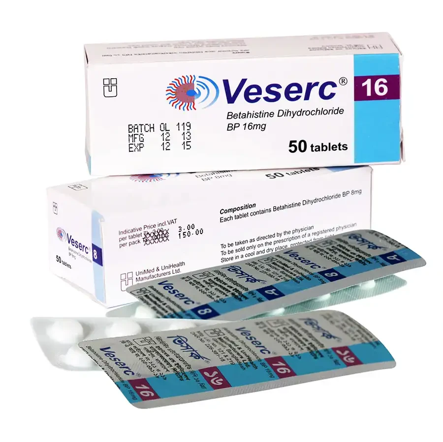 Tablet Veserc 16mg (50pcs)