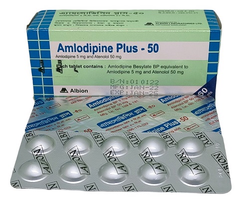 Tablet Amlodipine Plus 5mg+50mg  (60pcs)