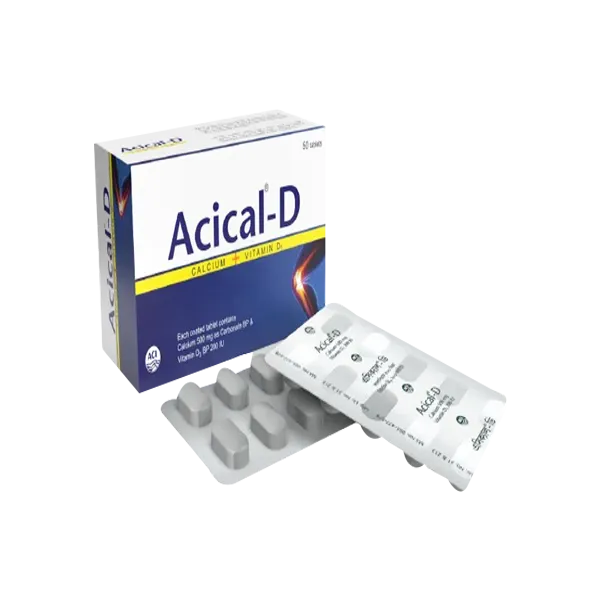 Tablet Acical-D 500mg+200iu (50pcs)
