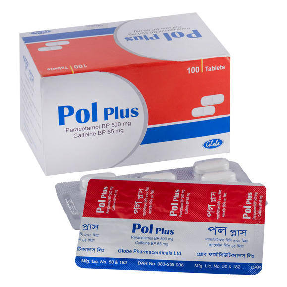 Tablet Pol Plus 500mg+65mg (100pcs)