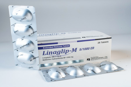 Tablet Linaglip-M ER 5mg+1000mg (28pcs)