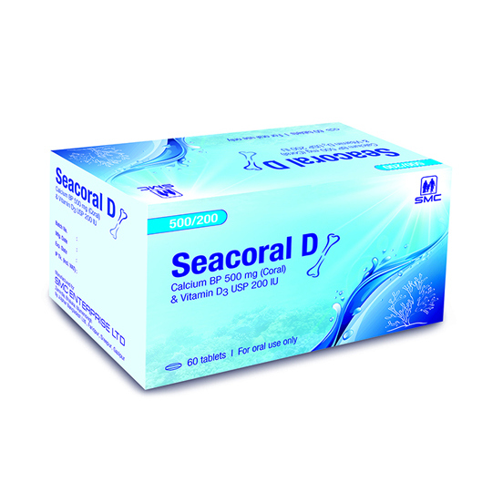 Tablet Seacoral D 500mcg+200iu (60pcs)