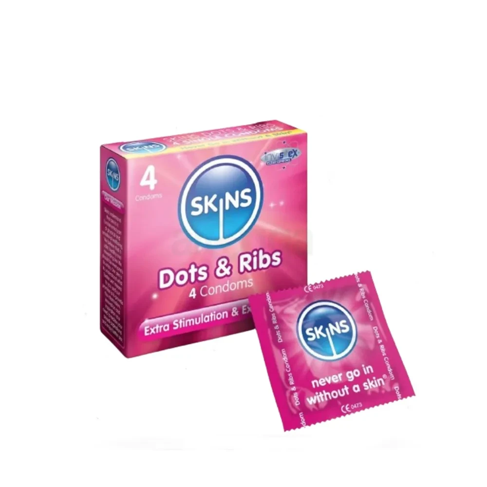 Skins Dots & Ribbed Condom (6's pack)