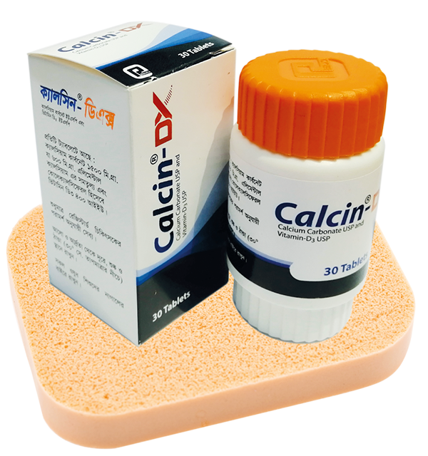 Tablet Calcin-DX 600mg+400iu (1x30 pot)