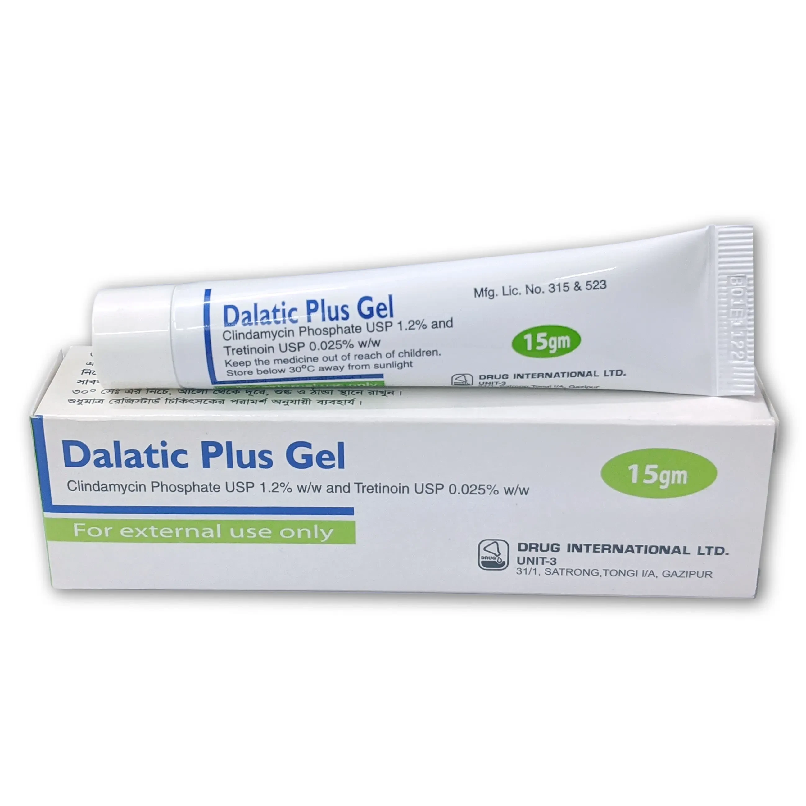 Topical Gel Dalatic Plus 1.2%+0.025% (15gm tube)