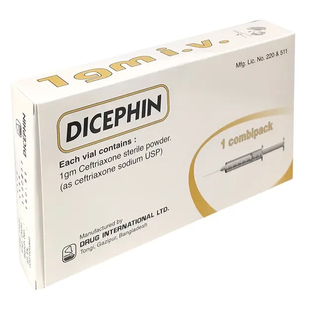 Injection Dicephin 1gm/vail (iv Injection)