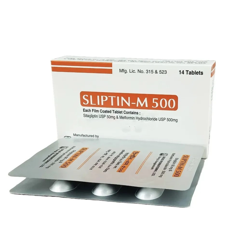 Tablet Sliptin-M 50mg+500mg  (14pcs)