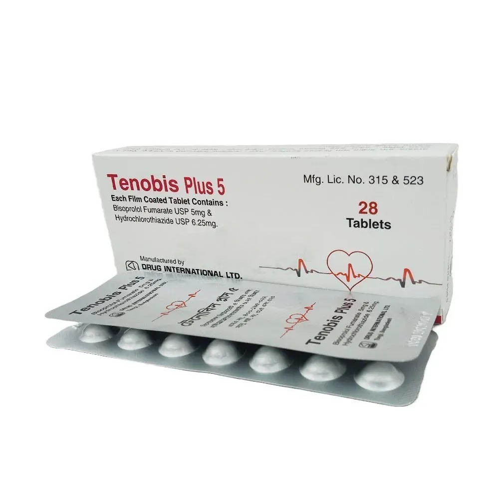 Tablet Tenobis Plus 5mg+6.25mg (28pcs)