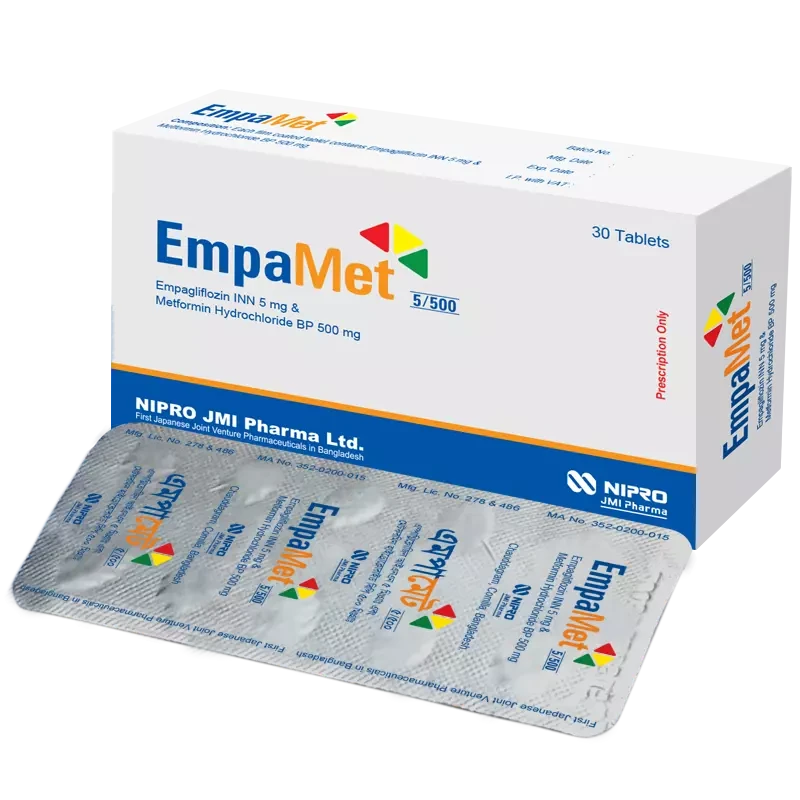 Tablet Empamet 5mg+500mg (30pcs)