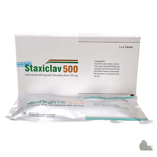 Tablet Staxiclav 500mg+125mg (12pcs)