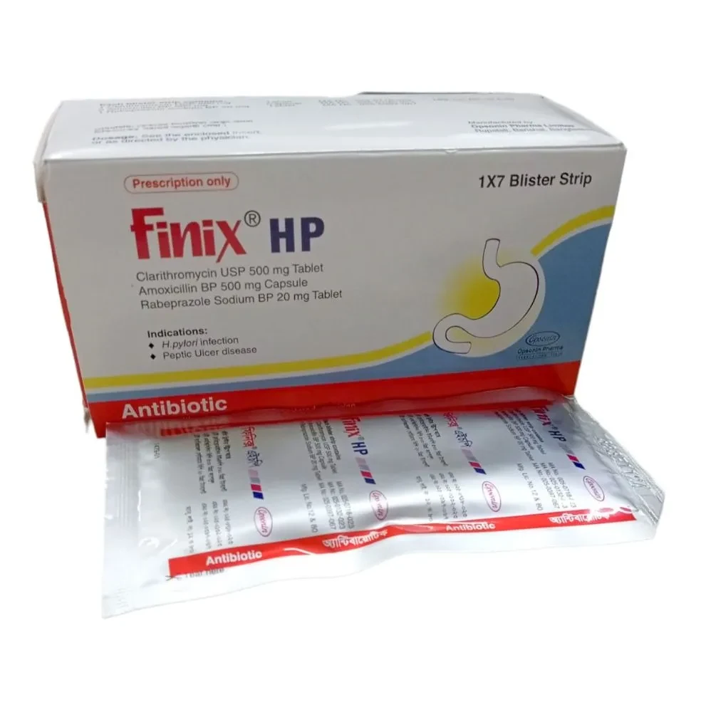 Tablet Finix HP 20mg+1000mg+500mg (7's pack)