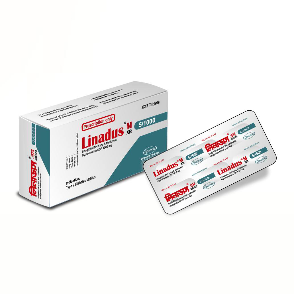 Tablet Linadus M XR 5mg+1000mg  (18pcs)