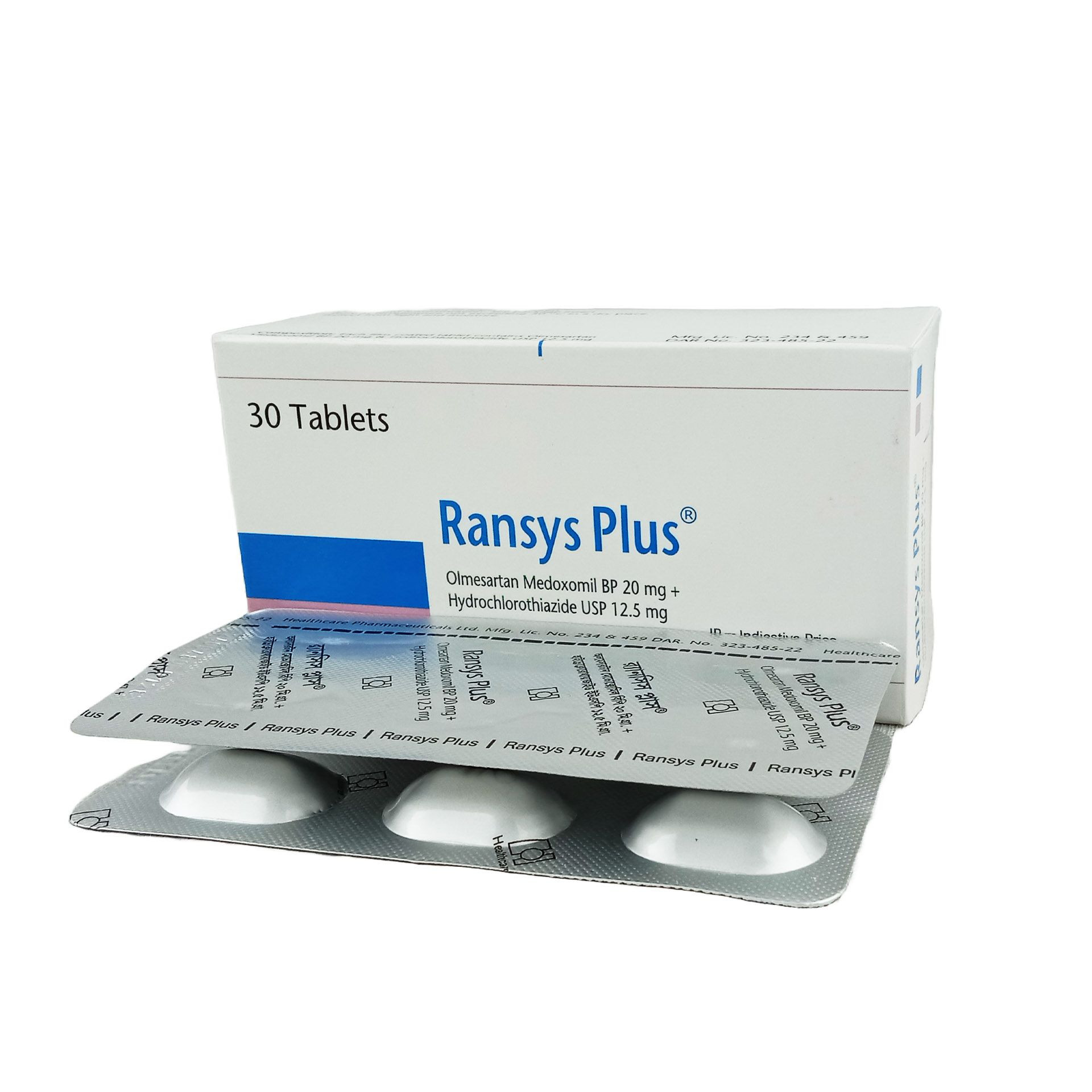 Tablet Ransys Plus 20mg+12.5mg (30pcs)