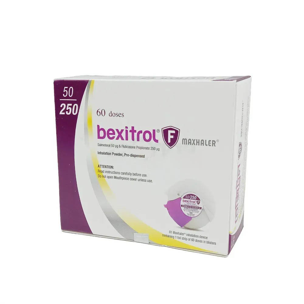 Inhaler Bexitrol F Multidose Dry Powder (50mcg+250mcg) (60 dose maxhaler)