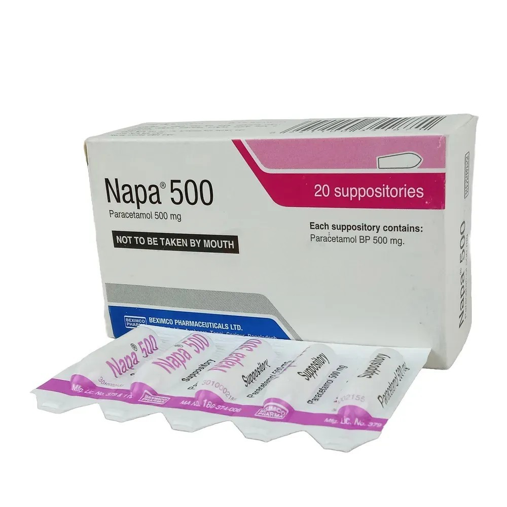 Suppository Napa 500mg (20pcs)