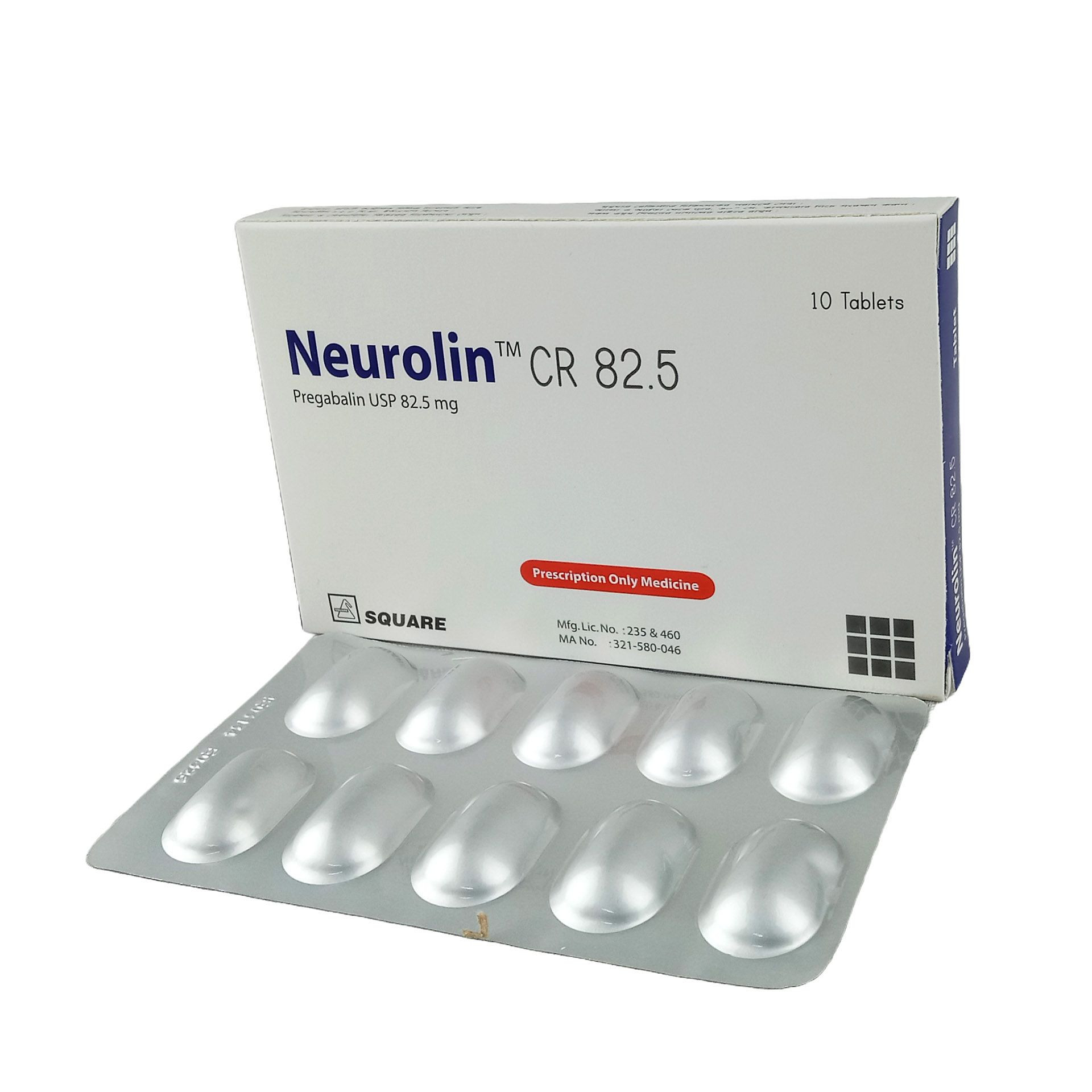 Tablet Neurolin CR 82.5mg (10pcs)