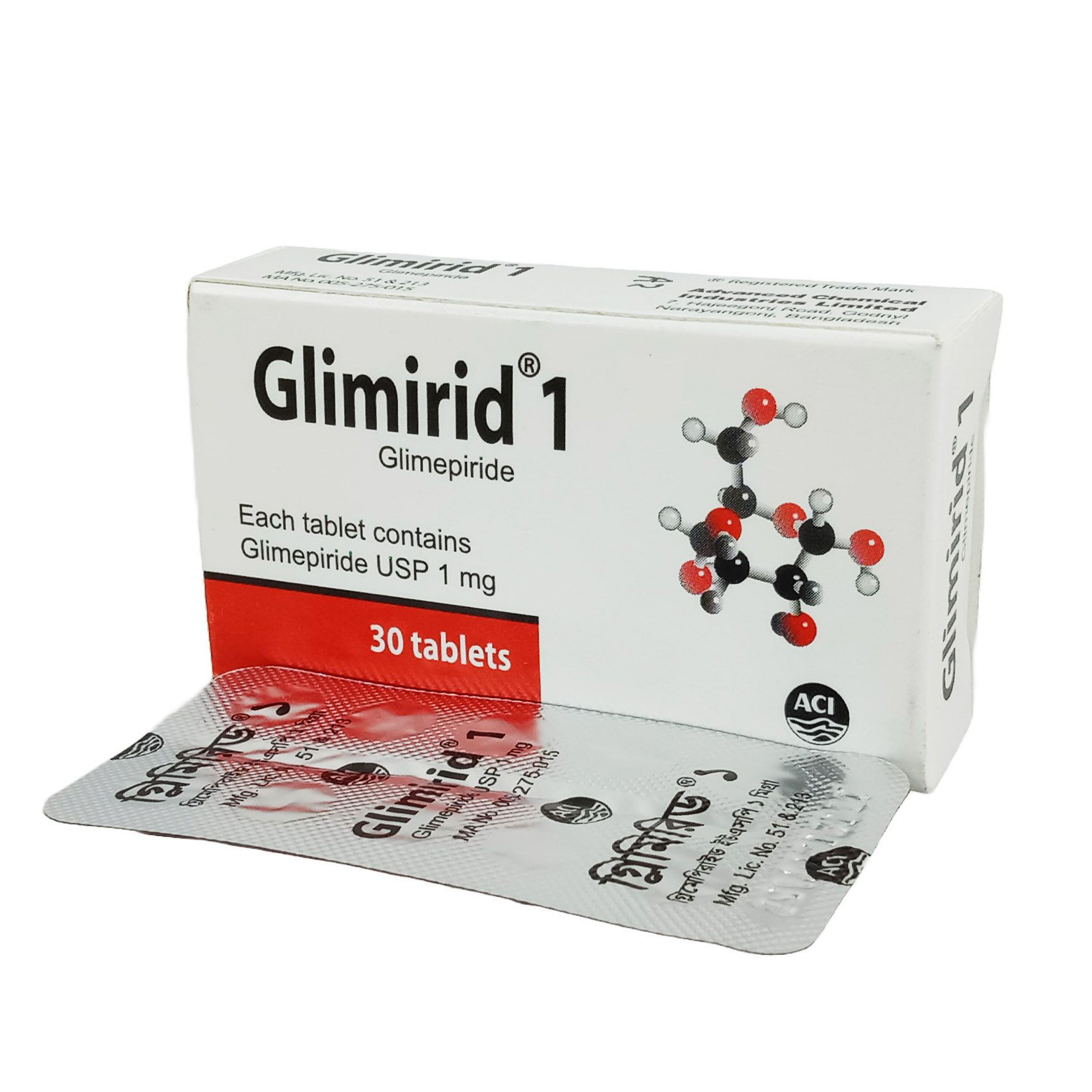 Tablet Glimirid 1mg (30pcs)