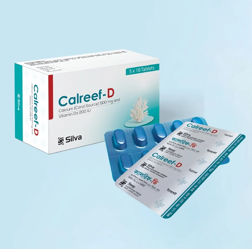 Tablet Calreef-D 500mg+200iu (50pcs)