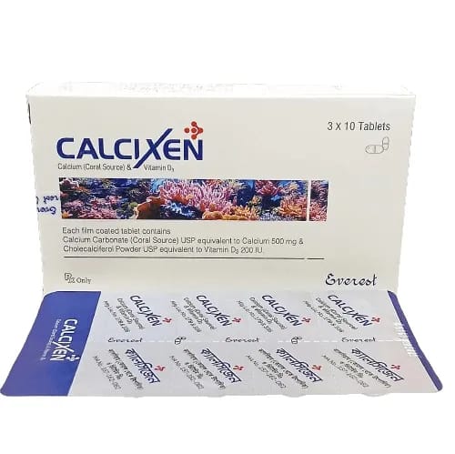 Tablet Calcixen 500mg+200iu (30pcs)