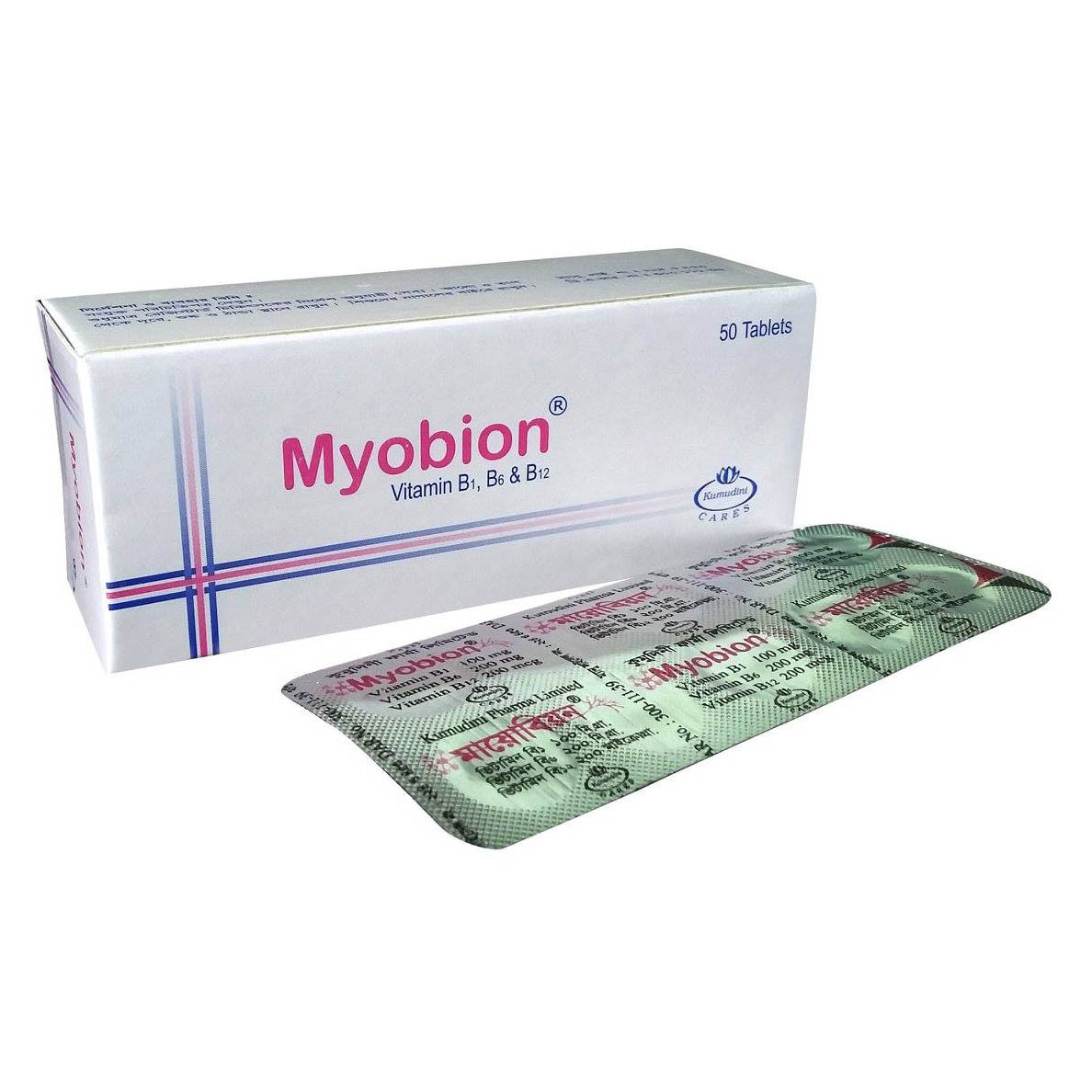Tablet Myobion 100mg+200mg+200mcg (50pcs)