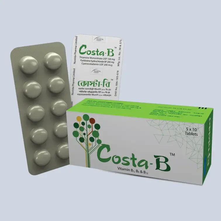 Tablet Costa-B 100mg+200mg+200mcg (50pcs)