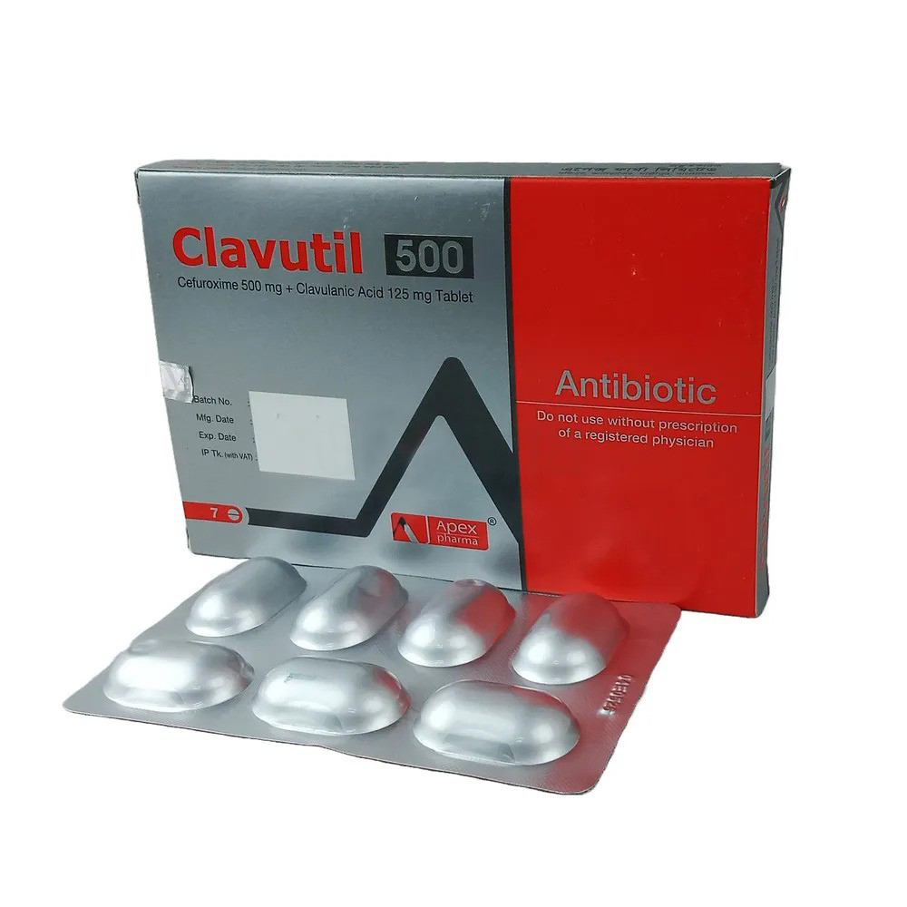 Tablet Clavutil 500mg+125mg (7pcs)