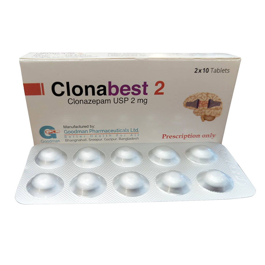 Tablet Clonabest 2mg (20pcs)