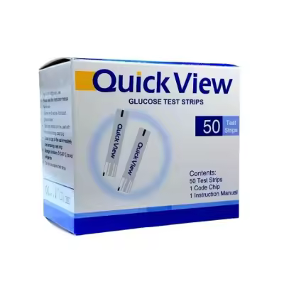 Quick View Blood Glucose Test Strip (25*2) (50 PCS)